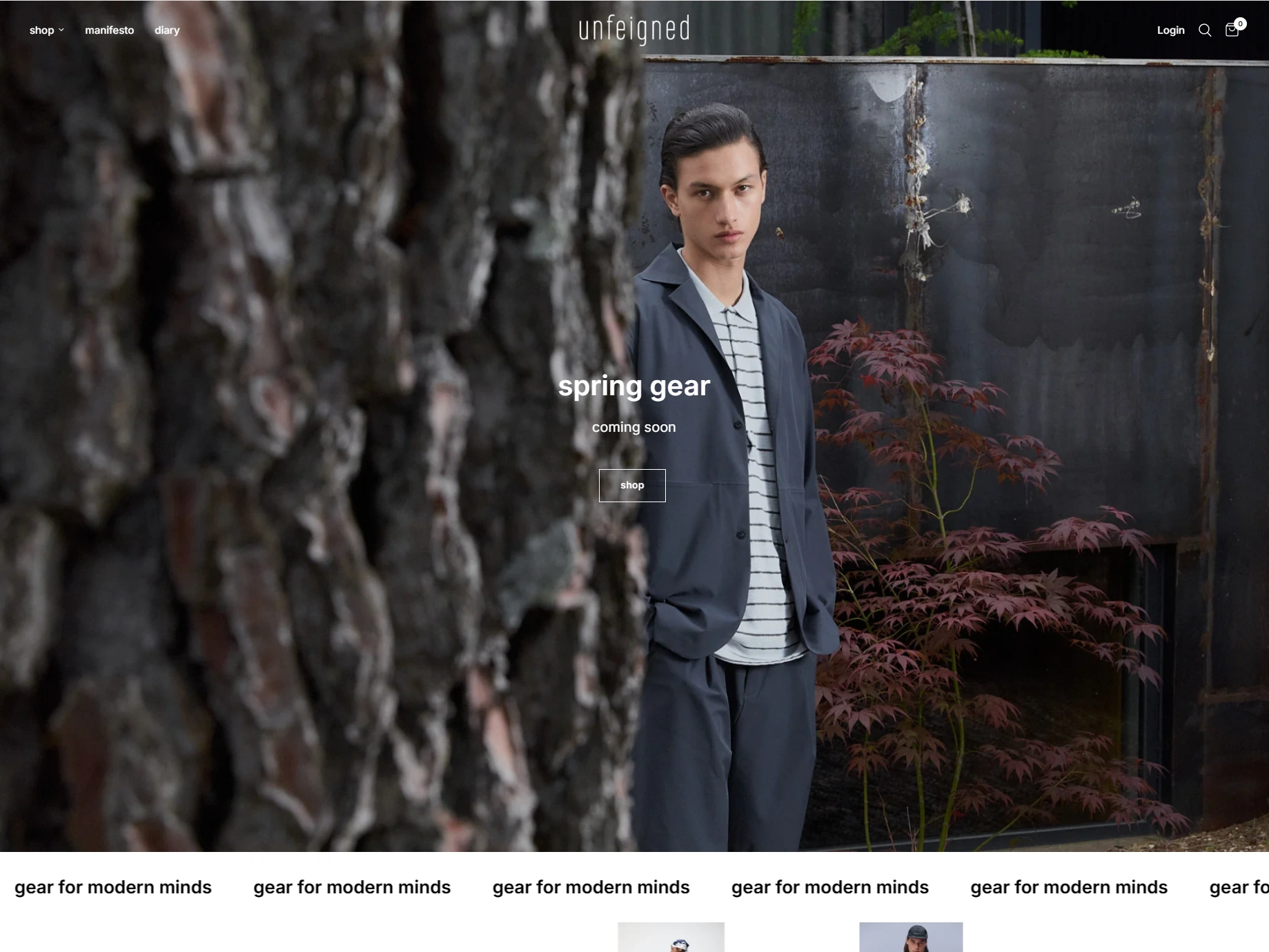 Unfeigned website preview